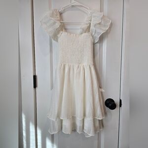Altard State Ruffle Sleeve Smocked Dress